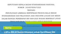 Sertifikasi SNI 9369 2025 Food Tray