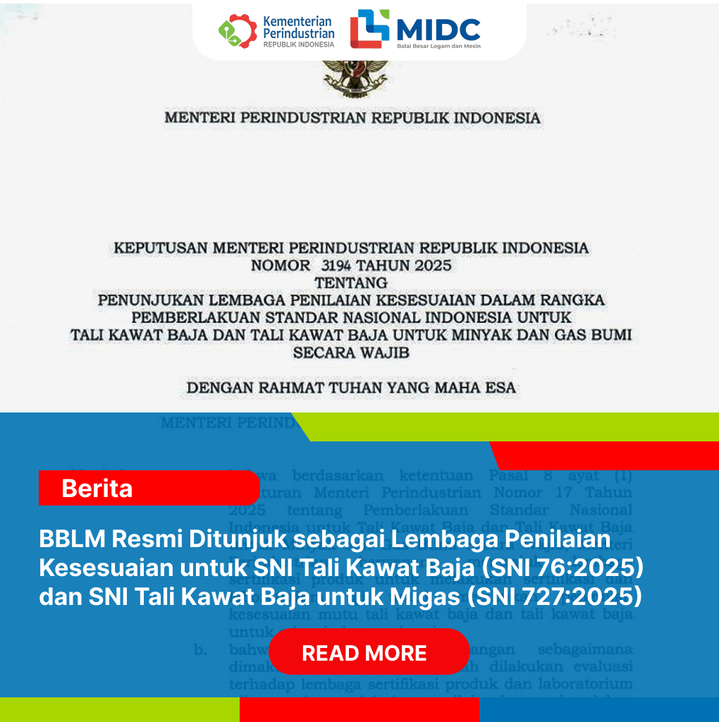 Sertifikasi Tali Kawat Baja
